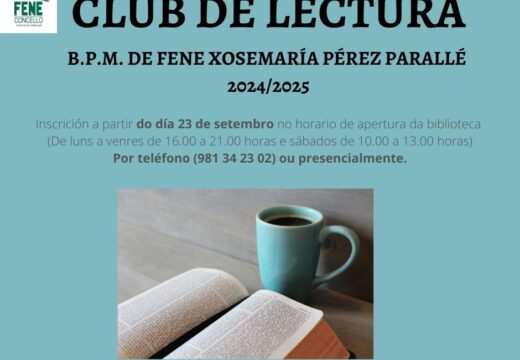 O Club de Lectura da Biblioteca Municipal de Fene retoma a súa actividade en outubro