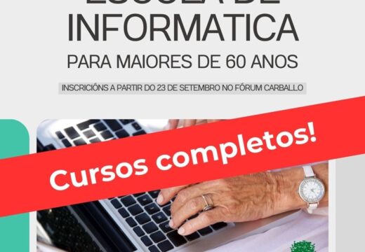 Pechadas as inscricións para a escola de informática para maiores ao superar as sesenta en dous días