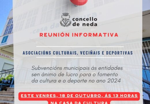 O Concello informará este venres ás asociacións sobre a liña de axudas municipal para actividades culturais e deportivas