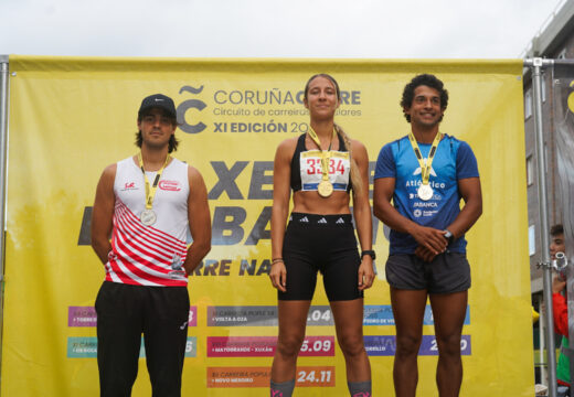 Facundo Medard e Alba Raso, vencedores da carreira popular do Ventorrillo, que marca o treito final desta décimo primeira edición do circuíto Coruña Corre