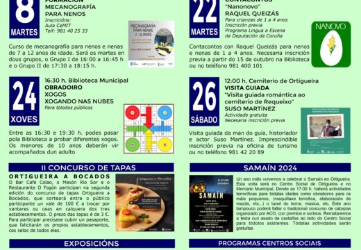 Ortigueira organiza un outubro cultural “de medo”