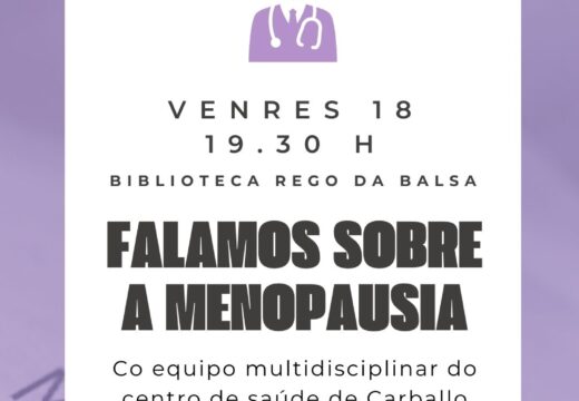 O Concello de Carballo conmemora o Día Mundial da Menopausia cunha charla coloquio para mulleres