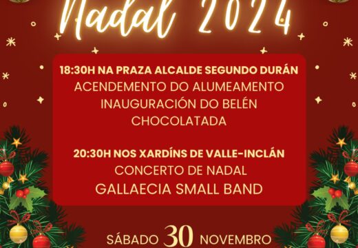 Luces e música para da-la benvida ao Nadal na Pobra no 30 de novembro