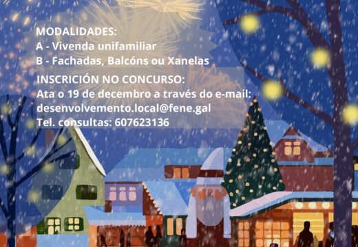 Fene anuncia o I Concurso de Decoración de Nadal para engalanar as vivendas do concello