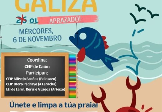 Os CEIPs da Laracha e as EEI de Arteixo colaboran na XIII limpeza colectiva de praias proposta por Adega. Coodina o CEIP de Caión 