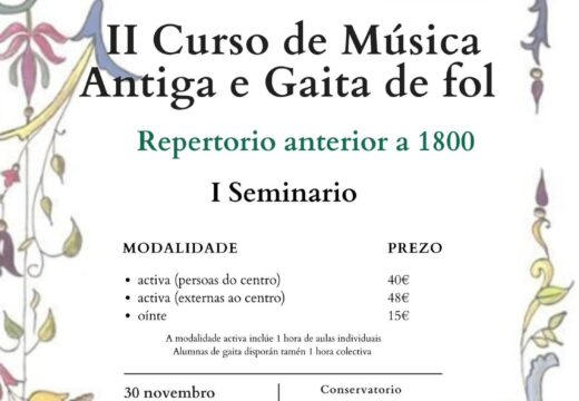 Ribeira na vangarda da música antiga coa gaita de fol