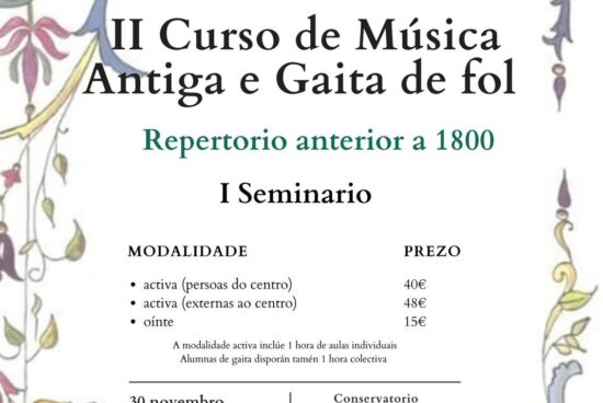 Ribeira na vangarda da música antiga coa gaita de fol