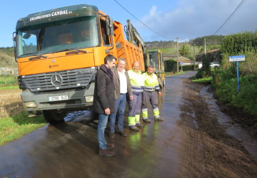 En marcha as obras de mellora da rede viaria en Montemaior e Golmar