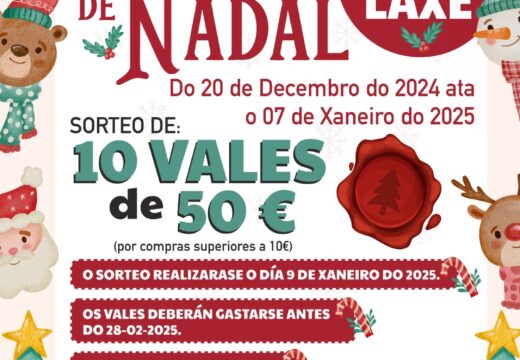 O Concello de Laxe lanza a ‘Campaña de Nadal no Comercio 2024/2025’ para dinamizar as compras locais