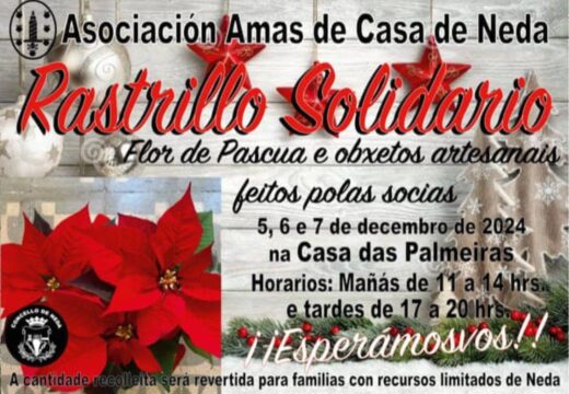 A Asociación de Amas de Casa de Neda abre este xoves as portas do seu “Rastrillo Solidario”