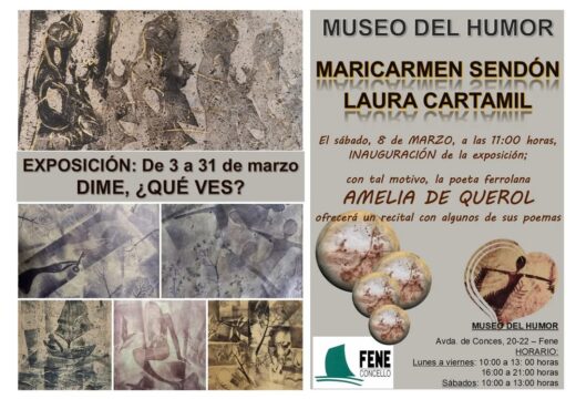 Mari Carmen Sendón e Laura Cartamil unen os seus dotes artísticos na exposición Dime que ves?