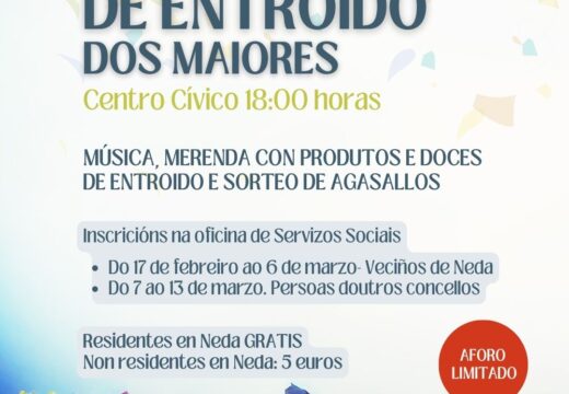 Aberto o prazo para inscribirse na merenda de entroido dos maiores de Neda