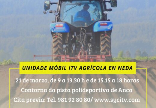 Aberto o prazo para pedir cita para pasar a ITV de vehículos agrícolas en Neda