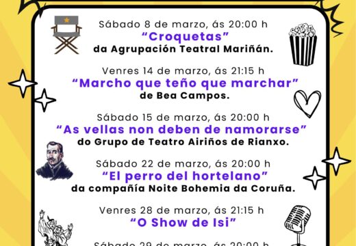 Ribeira presenta “Marzo á Escena” co teatro afeccionado como protaginista 