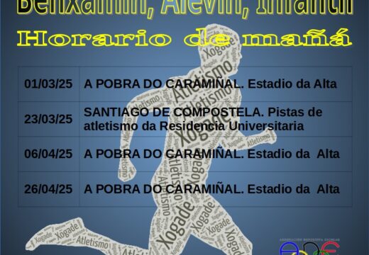 As xornadas de Atletismo de XOGADE arrancan este sábado na Pobra do Caramiñal