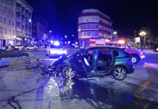 Accidente no casco urbano de Santa Comba