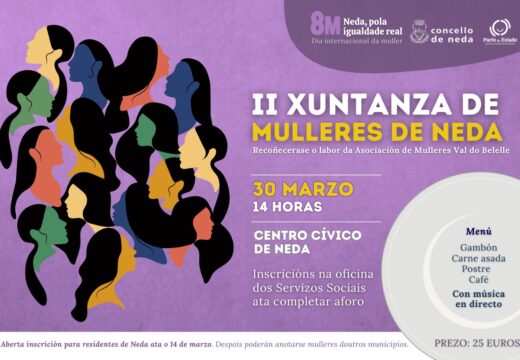 O Concello abre este martes o prazo para inscribirse na segunda “Xuntanza de mulleres de Neda”