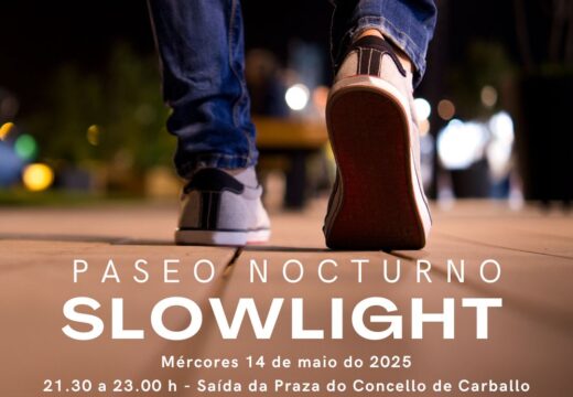 Carballo únese ao movemento “slowlight” cun paseo nocturno para conmemorar o Día Internacional da Luz