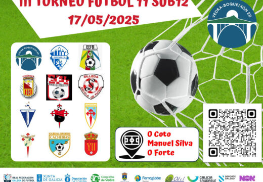 Máis de 250 nenos e nenas participarán na terceira edición do Torneo de Fútbol 11 sub 12 da ED Vedra-Boqueixón