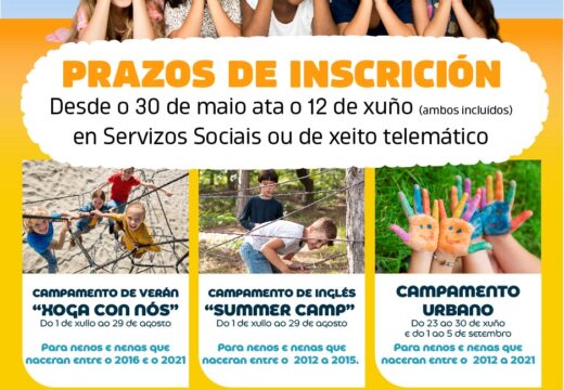 Aberto o prazo para a inscrición nos Campamentos de Conciliación do Verán 2025