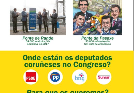 Alternativa reclama novamente a obra da ampliación da ponte Pasaxe