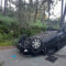 Dúas persoas feridas tras a envorcadura dun coche en Os Páramos, no concello de Ribeira