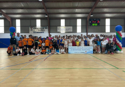 Máis de 270 persoas participan no acto de clausura das Escolas Deportivas Municipais de Frades, case o dobre que no curso anterior