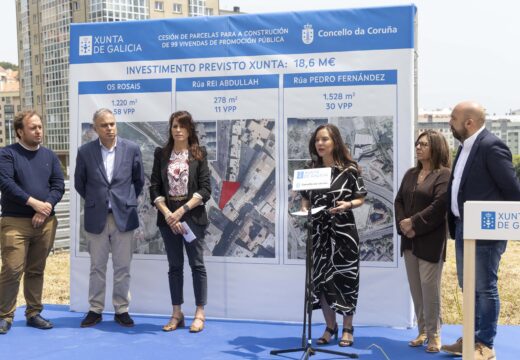 O Concello cede soares á Xunta para facilitar a construción dun cento de novas vivendas protexidas nos Rosales, A Pasaxe e o Ensanche