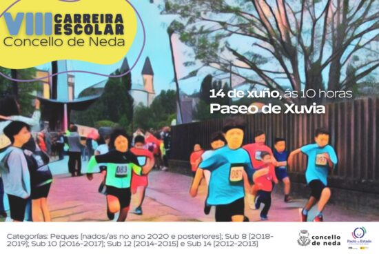 Preto de 120 estudantes participarán este sábado na oitava Carreira escolar de Neda