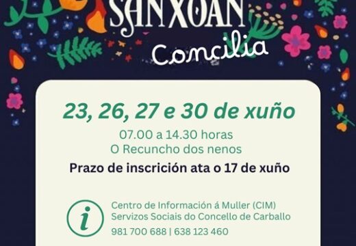 Aberto ata o 17 de xuño o prazo de inscrición para o Concilia de San Xoán