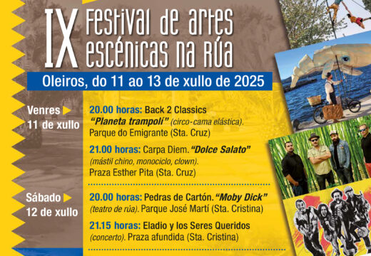 O IX Festival Rúa Ext-Cénica enche de cultura, arte e diversión as rúas de Santa Cruz, Santa Cristina e Mera do 11 ao 13 de xullo