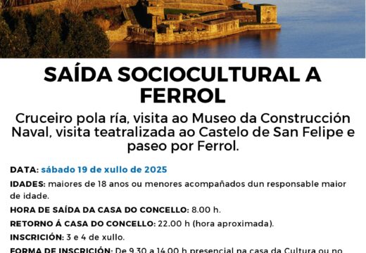 O Concello de Bergondo organiza unha excursión a Ferrol