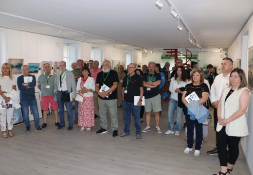 A sala de exposicións municipal de Brión acolle unha exposición de 38 obras doadas polos participantes no XVII Encontro coa Arte de 2024