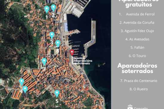 O Concello de Ribeira habilita novas prazas de estacionamento gratuítas para facer fronte á alta afluencia de visitantes e eventos