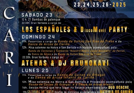 O Concello de Cariño prepárase para a celebración das Festas de San Bartolo 2025