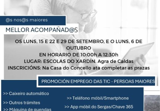 Amigos de Galicia impartirá en Carballo un taller de promoción das TIC para persoas maiores de 60 anos