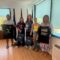 A alcaldesa recibiu a Candela Montero, Lucía Saura e Sofía Couce polos éxitos deportivos acadados no tenis de mesa