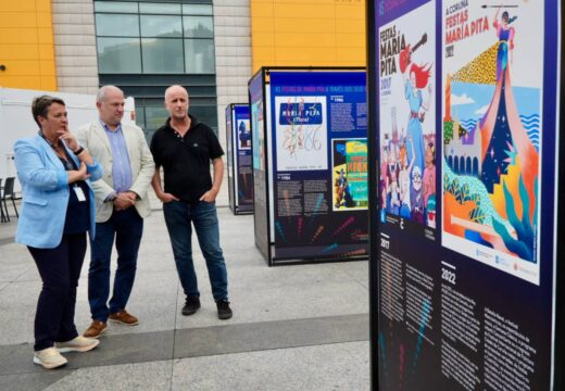 Os carteis históricos das Festas de María Pita estarán ata o 31 de agosto en Marineda City