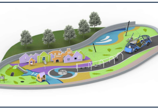 Arrincaron as obras do parque infantil do Rego da Balsa, que se converterá nun espazo de xogos temático sobre o trolebús