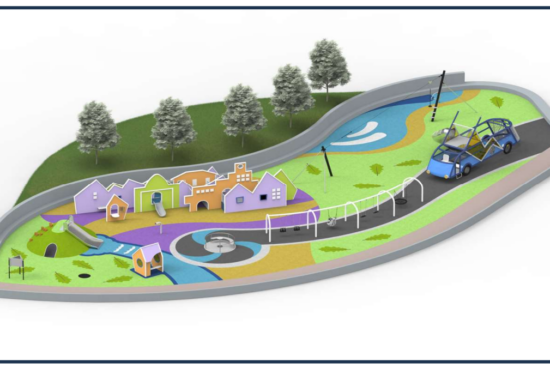 Arrincaron as obras do parque infantil do Rego da Balsa, que se converterá nun espazo de xogos temático sobre o trolebús