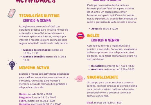 O Concello de Bergondo presenta o seu programa de Envellecemento Activo para o curso 25/26