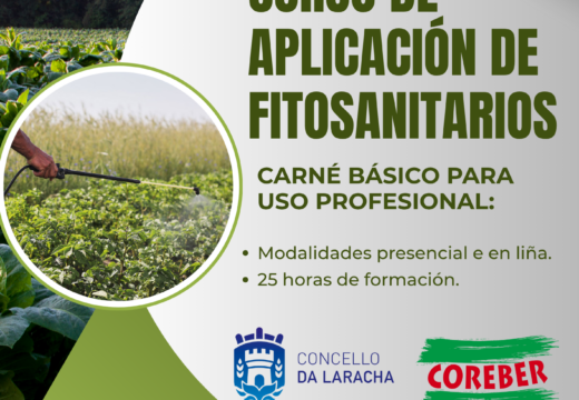 O concello colabora con Coreber na organización de cursos gratuítos para a obtención do carné básico de fitosanitarios
