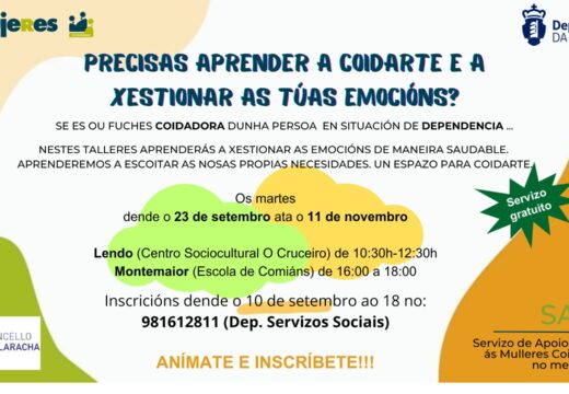 Lendo e Montemaior acollerán novos obradoiros de apoio integral a coidadoras de persoas dependentes no medio rural