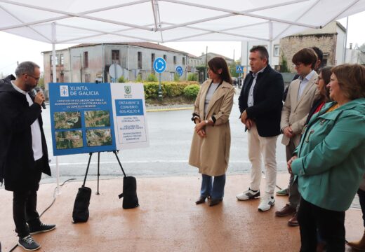 A primeira fase das obras de humanización, renovación do saneamento e abastecemento e mellora da seguridade da AC-543 en Brión rematarán en breve co aglomerado da estrada