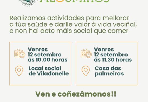 Neda organiza dous almorzos veciñais para presentar o programa de dinamización comunitaria Aloumiños