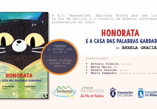 Ánxela Gracián presentará o seu libro infantil Honorata e a casa das palabras gardadas no Lustres Rivas
