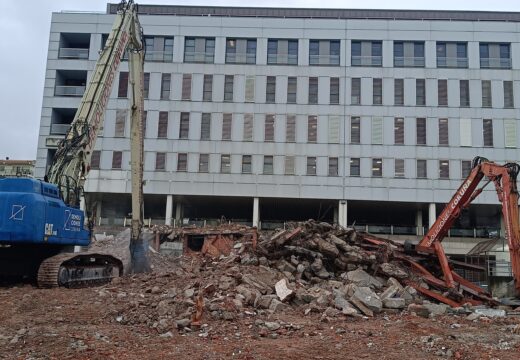 A Xunta finaliza a demolición do edificio do Hotel de Pacientes do Chuac na Coruña