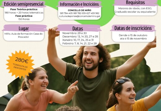 O Concello convoca un curso de monitor de actividades de tempo libre