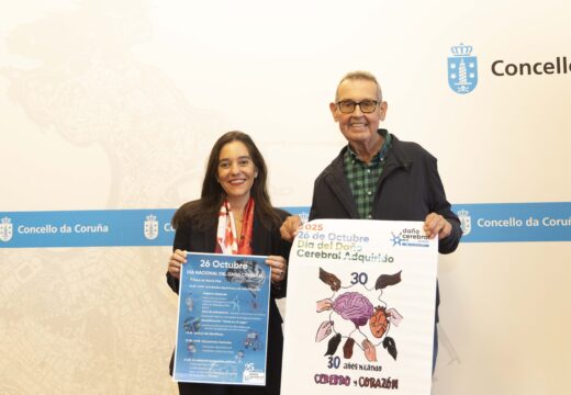 A praza de María Pita acollerá o domingo a lectura do manifesto polo Día Nacional do Dano Cerebral Adquirido