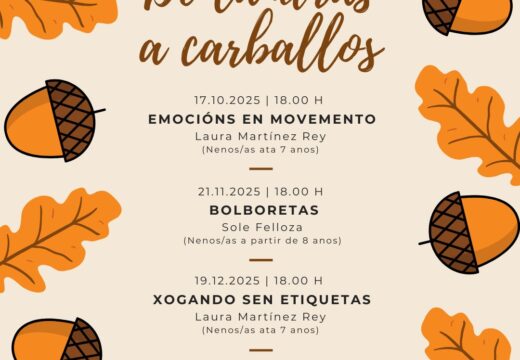 As concellarías de Igualdade e Normalización Lingüística poñen en marcha o programa “De landras a carballos”, con actividades infantís para participar en familia